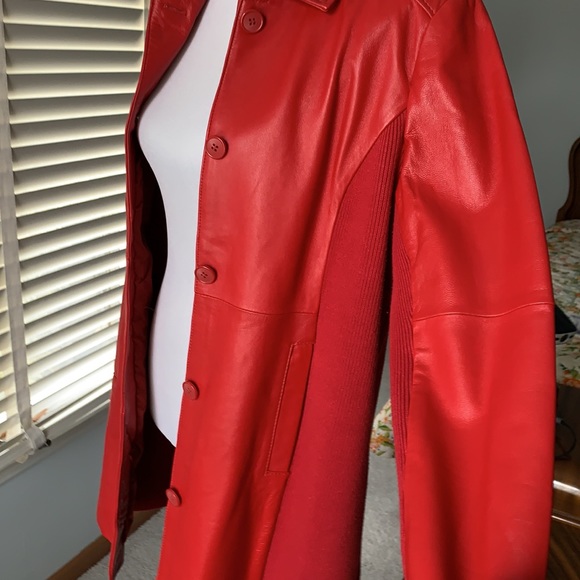 Louis Dell’Olio Linea Lambskin Red Jacket - Picture 4 of 13
